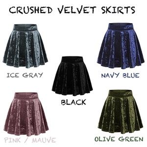 SALE: 2 crushed velvet skirts